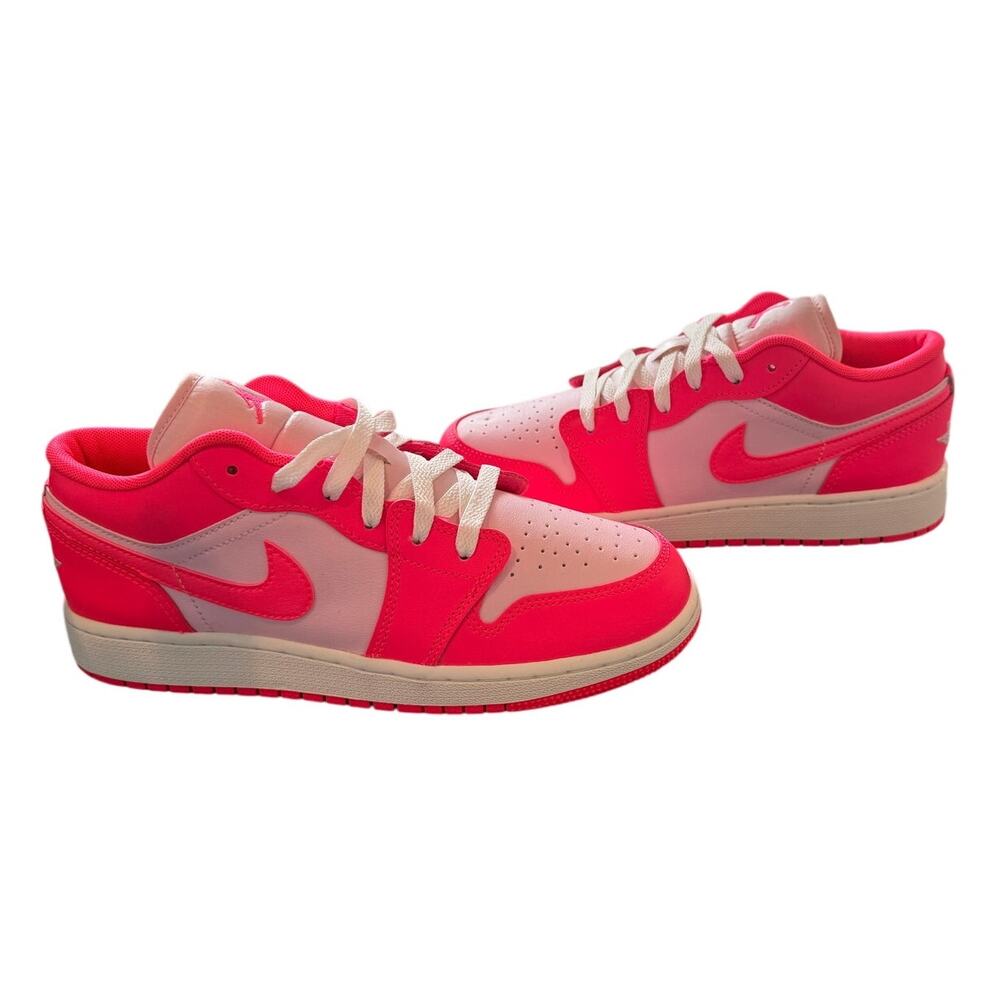 Nike Pink Air Jordan 1 Low Valentines Day Sneakers Size 8 - Picture 2 of 6